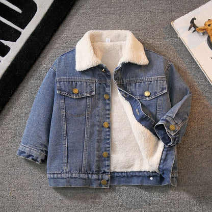 P children's denim jacket boys spring and autumn 2024 new foreign style autumn clothing children's tide Korean jacket baby top