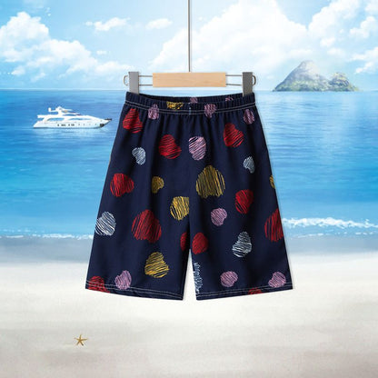 Pantalones de playa para niños, ropa de verano, pantalones deportivos finos e informales, pantalones cortos de tendencia de estilo playero para niños y niñas 