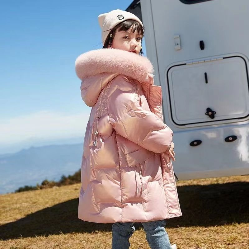 Abrigos acolchados de algodón para niños, chaquetas acolchadas de algodón para niñas, nuevo estilo de invierno 2023, abrigos acolchados de plumas para niños medianos y grandes, chaquetas sueltas, de terciopelo y engrosadas, de moda 