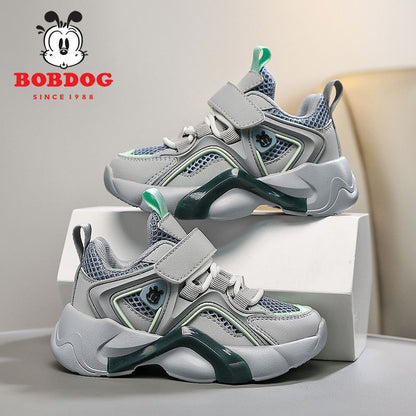 P Babu bean boys' shoes spring and autumn new mesh breathable soft sole wear-resistant and non-slip casual children's sports shoes