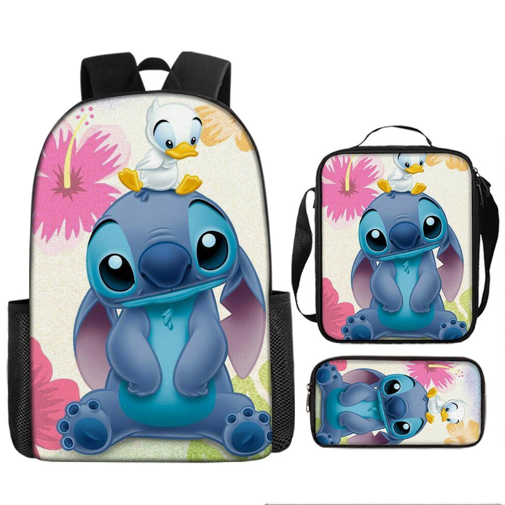 P nueva mochila secundaria de dibujos animados Shi Dizai alrededor de la mochila de moda para hombres y mujeres, bolso de gran capacidad para estudiantes. 