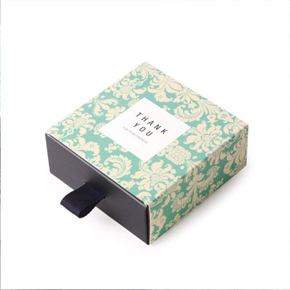 A square creative classical tea drawer packaging gift box spot Korean version small gift handmade soap pulling paper box MOQ: 100PIECE