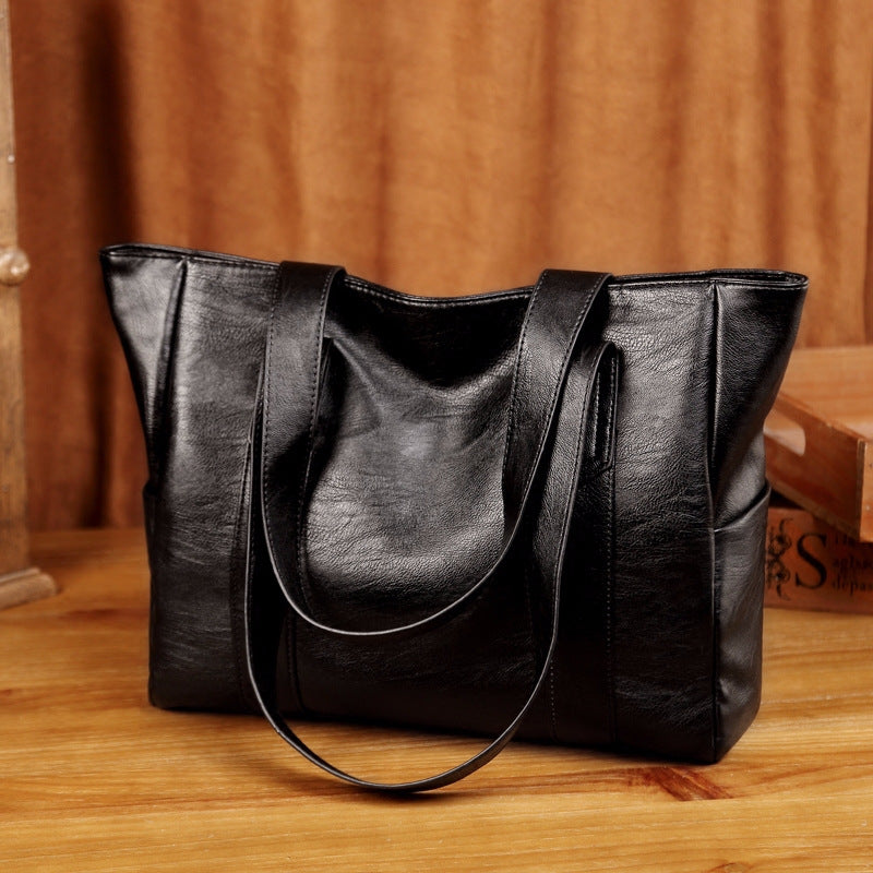 Women's bags soft leatherhandbag crossbody bag Tote bag shoulder simple large bag 0.65KG