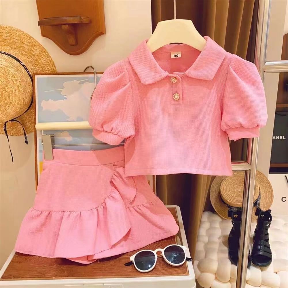 Conjunto de niñas, estilo academia de verano, falda para bebés, vestido de verano, ropa para niñas pequeñas, ropa para niños, vestido tipo polo, tendencia 