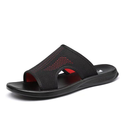 A slipper male tide summer 2024 new wear non-slip woven sandals outdoor online celebrity male drag summer sandals.