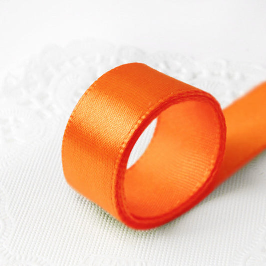 A Bright orange polyester belt packaging gift box webbing spot packaging ribbon clothing accessories silk belt 25 yards/roll MOQ: 50 ROLL