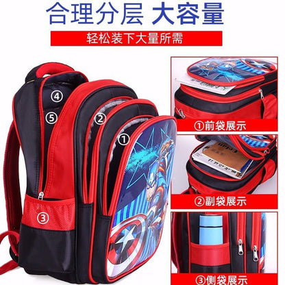 P School bags for male elementary school students, school bags for female Spider Man, grades 1-2-3-4-4-5-6, children's school bags, kindergarten school bags for female students