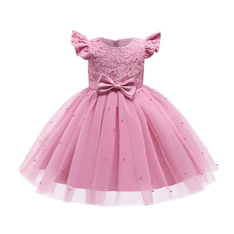 Girls dress skirt puffy princess dress full moon first birthday big bow embroidered kids baby girl dress