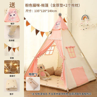 P ins children's tent indoor household baby playhouse boys and girls Indian small house princess toy castle