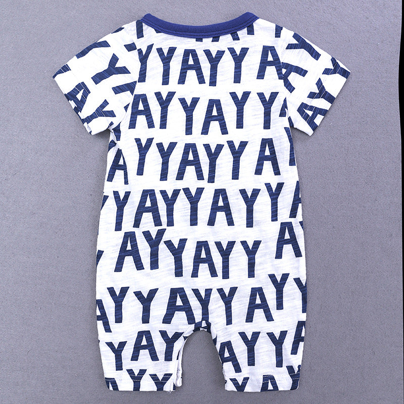 A Baby clothing summer new baby clothes baby one-piece short sleeve clothes newborn crawling clothes wholesale