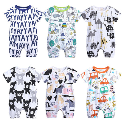 A Baby clothing summer new baby clothes baby one-piece short sleeve clothes newborn crawling clothes wholesale