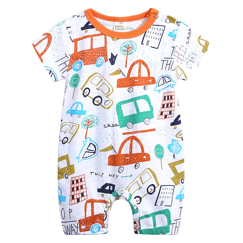 A Baby clothing summer new baby clothes baby one-piece short sleeve clothes newborn crawling clothes wholesale