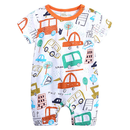 A Baby clothing summer new baby clothes baby one-piece short sleeve clothes newborn crawling clothes wholesale