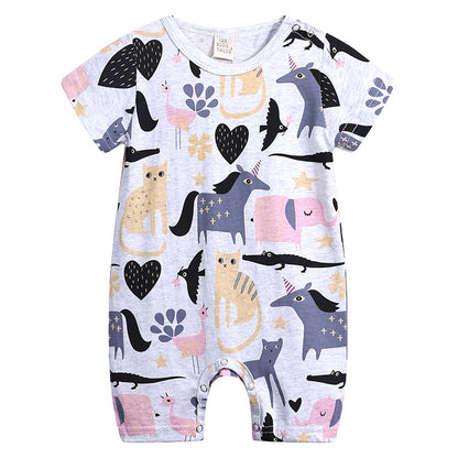 A Baby clothing summer new baby clothes baby one-piece short sleeve clothes newborn crawling clothes wholesale