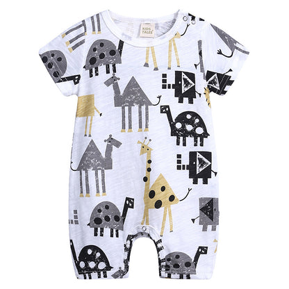 A Baby clothing summer new baby clothes baby one-piece short sleeve clothes newborn crawling clothes wholesale