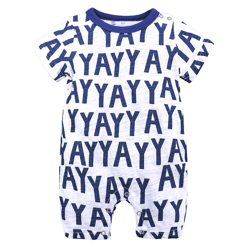 A Baby clothing summer new baby clothes baby one-piece short sleeve clothes newborn crawling clothes wholesale