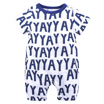 A Baby clothing summer new baby clothes baby one-piece short sleeve clothes newborn crawling clothes wholesale