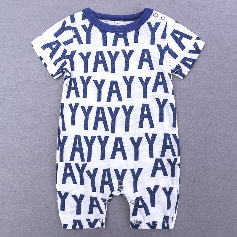 A Baby clothing summer new baby clothes baby one-piece short sleeve clothes newborn crawling clothes wholesale