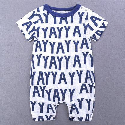 A Baby clothing summer new baby clothes baby one-piece short sleeve clothes newborn crawling clothes wholesale