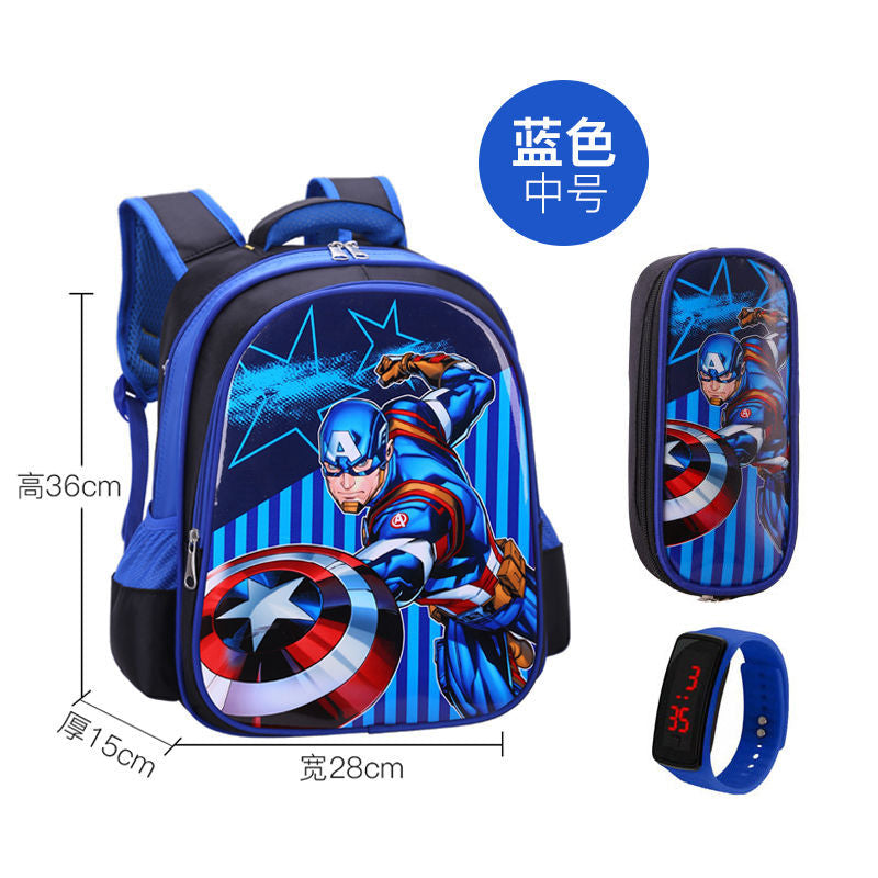 P School bags for male elementary school students, school bags for female Spider Man, grades 1-2-3-4-4-5-6, children's school bags, kindergarten school bags for female students