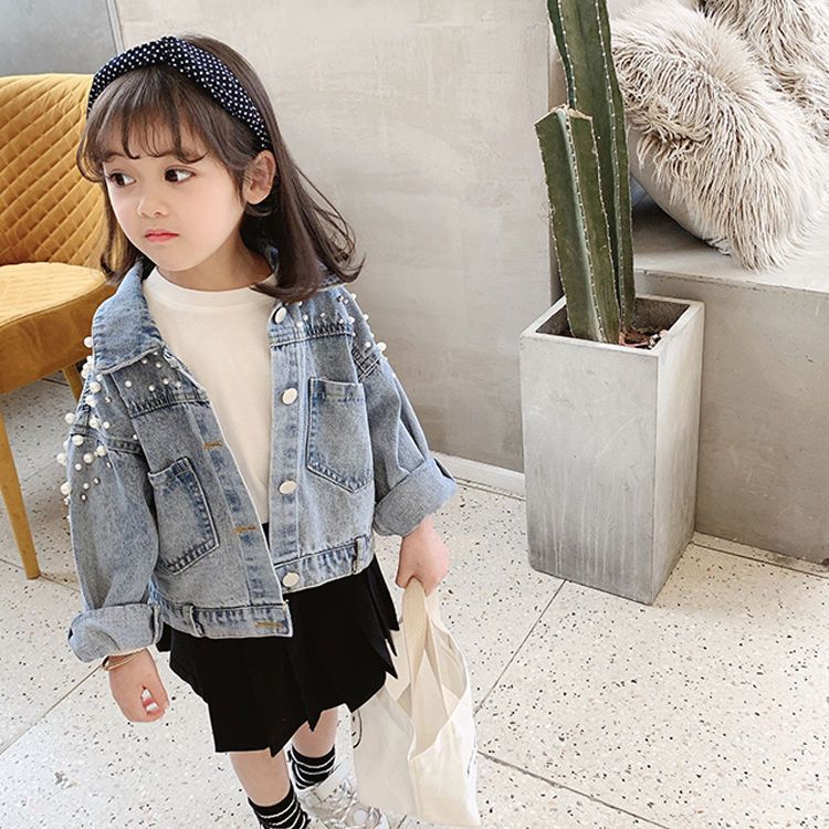 Girls' Baby Coat Women's Spring and Autumn Children's Denim New Spring Clothing Little Girls' Children's Clothing Korean Edition Foreign Style Coat