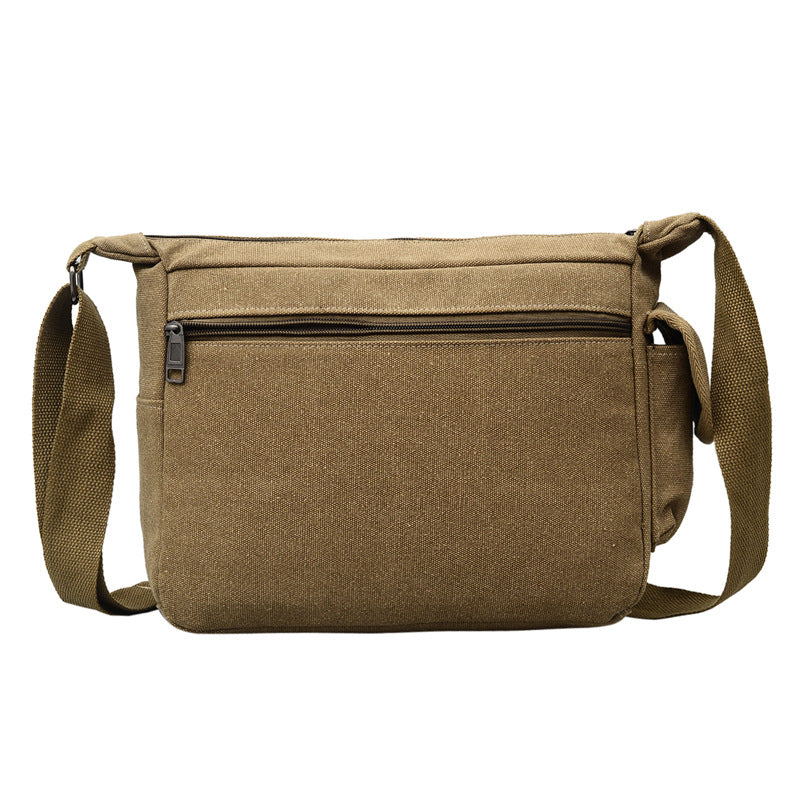 A Crossbody bag Men's high-end men's bag Backpack Men's casual travel bag Shoulder bag Sports retro canvas bag