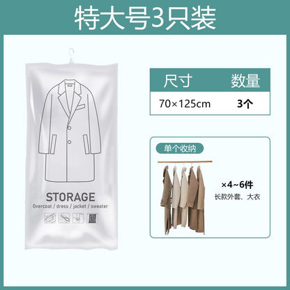 P Cooking King Hanging Vacuum Compression Bag Thick Clothes Winter Coat Hanging Bag Cotton Coat Down Coat Storage Hanging Bag