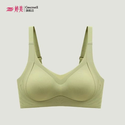 P Tingmei seamless lingerie for women with small breasts gathered together to prevent sagging and adjustable non steel ring sexy back bra