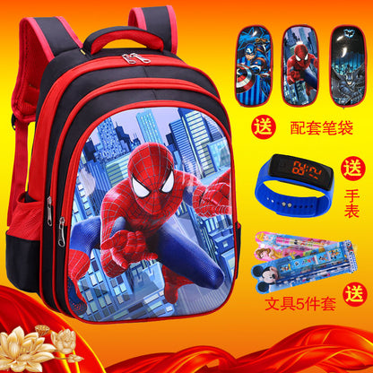 P School bags for male elementary school students, school bags for female Spider Man, grades 1-2-3-4-4-5-6, children's school bags, kindergarten school bags for female students