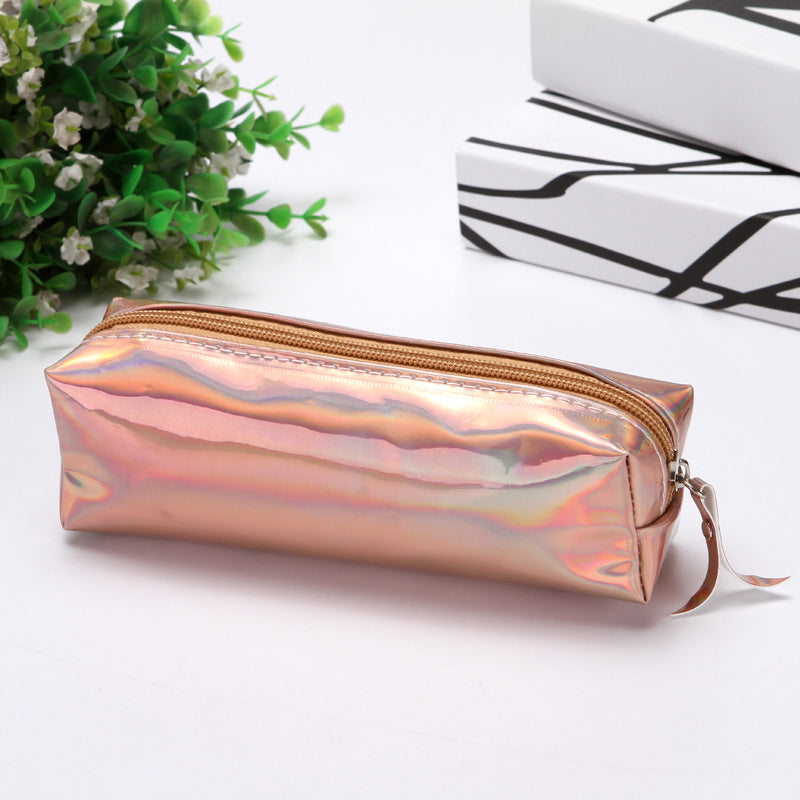 A high-capacity and powerful high-value stationery box with A ins, dirt resistant pencil case, minimalist style laser pencil case for elementary school students