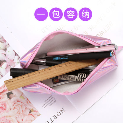 A high-capacity and powerful high-value stationery box with A ins, dirt resistant pencil case, minimalist style laser pencil case for elementary school students