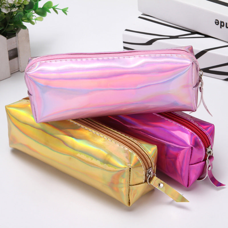 A high-capacity and powerful high-value stationery box with A ins, dirt resistant pencil case, minimalist style laser pencil case for elementary school students