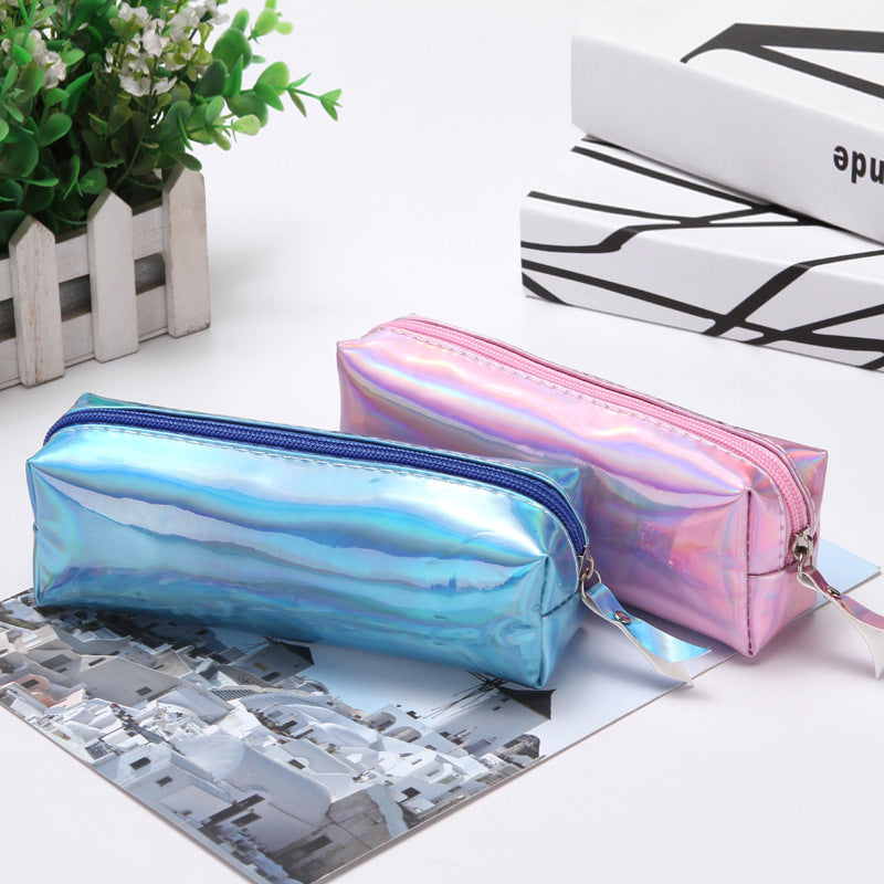 A high-capacity and powerful high-value stationery box with A ins, dirt resistant pencil case, minimalist style laser pencil case for elementary school students