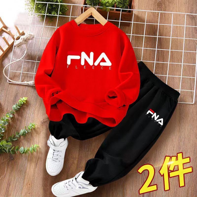 P boys sweater set new spring boys long sleeves trousers student sports children's clothing autumn two-piece set trendy