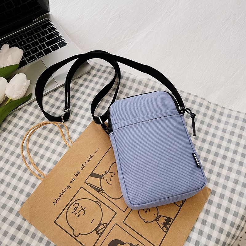 2024 Summer New Small Fresh Phone Bag Solid Color Women's Bag Fashionable Zero Wallet Simple Small Bag Mini Backpack