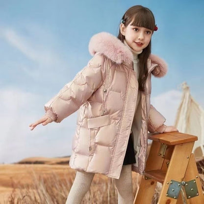 Abrigos acolchados de algodón para niños, chaquetas acolchadas de algodón para niñas, nuevo estilo de invierno 2023, abrigos acolchados de plumas para niños medianos y grandes, chaquetas sueltas, de terciopelo y engrosadas, de moda 