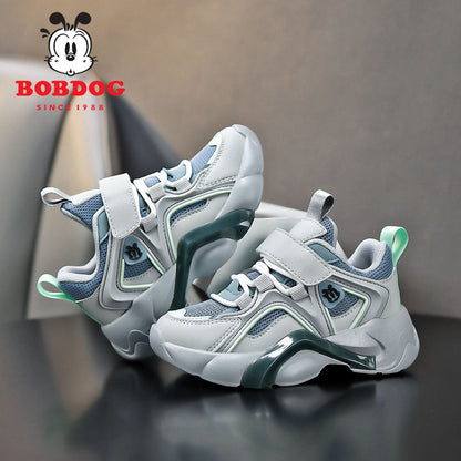 P Babu bean boys' shoes spring and autumn new mesh breathable soft sole wear-resistant and non-slip casual children's sports shoes