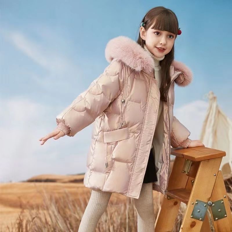 Abrigos acolchados de algodón para niños, chaquetas acolchadas de algodón para niñas, nuevo estilo de invierno 2023, abrigos acolchados de plumas para niños medianos y grandes, chaquetas sueltas, de terciopelo y engrosadas, de moda 