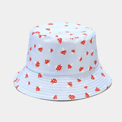 P 2022 Nuevo sombrero de pescador con estampado de vegetales creativo para mujer, sombrero para el sol de verano para exteriores, sombrero versátil para olla 