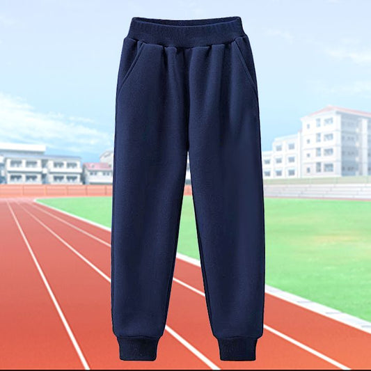 P children's school uniform pants navy blue spring and autumn boys and girls sweatpants royal blue campus school pants primary school junior high school