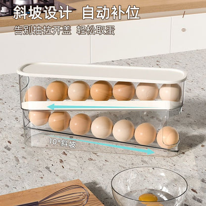 Automatic egg rolling box, egg storage box, refrigerator side door, egg box, egg holder, special sorting tool