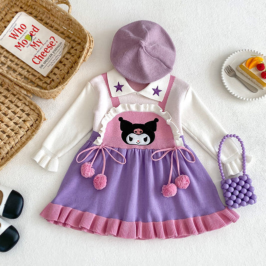 A Kulomie clothes girls princess dress autumn and winter new baby girl Lolita dress little girl birthday clothes