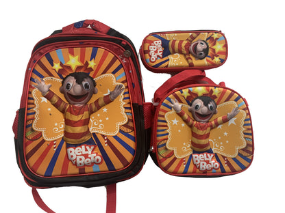 A Shaodong Cartoon Set with Lights, School Bag, Pull Rod, Double Shoulder School Bag, Detachable Three Piece Set with Film and Lights, Children's Backpack