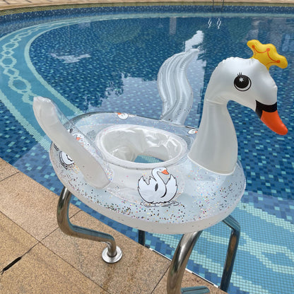 A New animal shape swimming seat with handle, cute PVC inflatable thickened lifebuoy, children's swimming ring batch