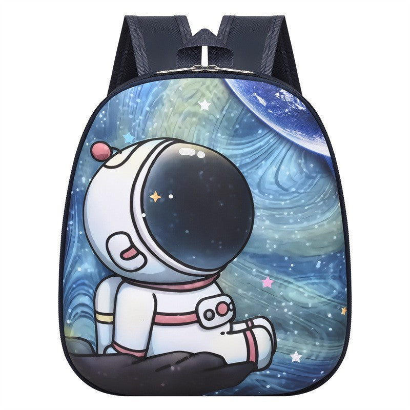 Mochila infantil de dibujos animados en 3D tridimensional, nueva mochila pequeña para clase de jardín de infantes, mochila de cáscara de huevo de dinosaurio linda de moda 