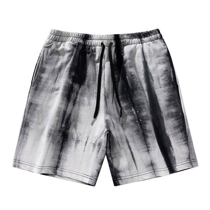 A summer new gradient tie-dye shorts for men and women loose ins hip-hop casual beach couple pants