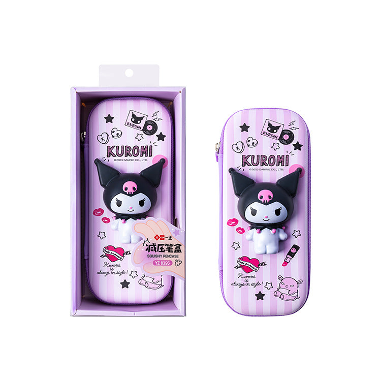 A iigen Stationery, Sanrio Family Image Decompression Pen Box, Multi functional Student Stationery Box, Children's Pen Bag