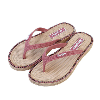 A 2024 new slippers women&#039;s outdoor flip-flops women&#039;s summer leisure tasteless antibacterial flat-bottomed anti-fall and anti-slip models