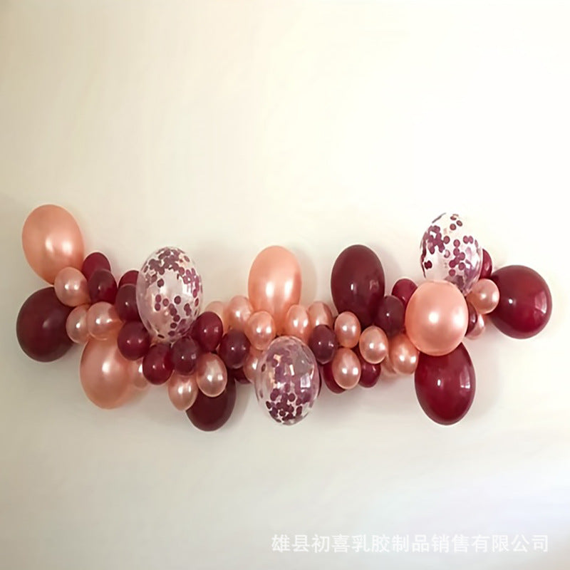 Celebration anniversary retro red padded balloon package birthday wedding room layout opening ceremony arch balloon 0.3KG