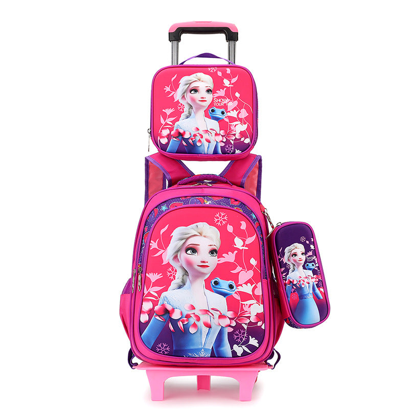 Cross border elementary school student backpack, lunch bag, pencil case, 3-piece set, children's backpack, backpack, spine protection cartoon backpack with reduced load